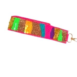 TREASURED JEWELS SEQUIN BEADED STRAP For Bags